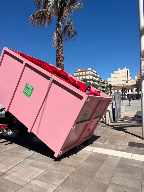 Chargement déchets benne 3m3 à Toulon Var